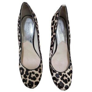 Michael Kors Leopard Print Calf Hair Heels Women's Size 11